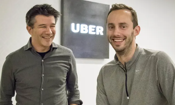 Anthony Levandowski with Uber’s CEO, Travis Kalanick